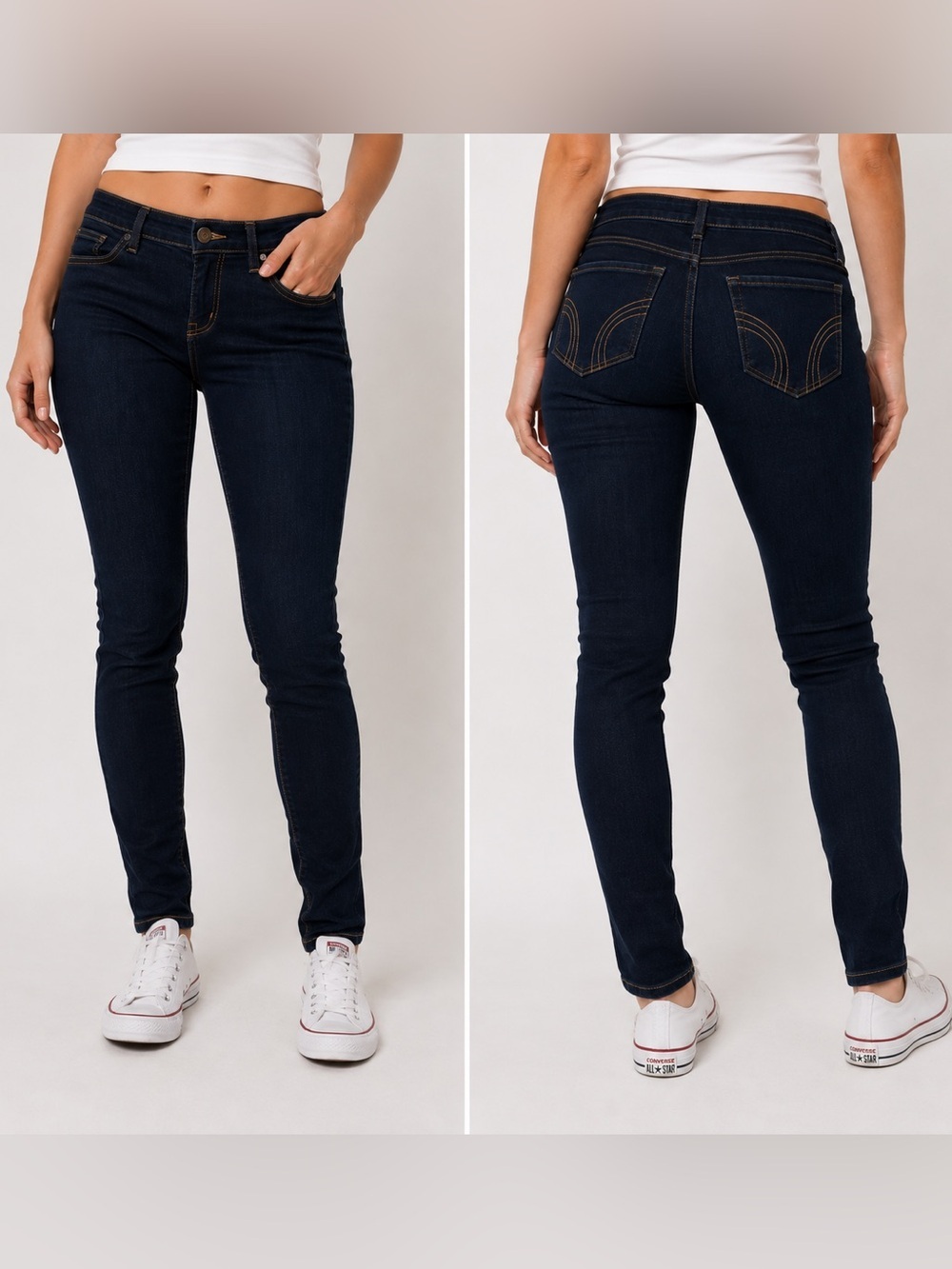 Hollister Dark Wash Skinny Jeans Women’s Size 5S W27 L27 Y2K